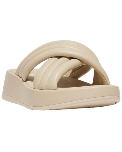 Fitflop F-mode Leather Sandal - Natural