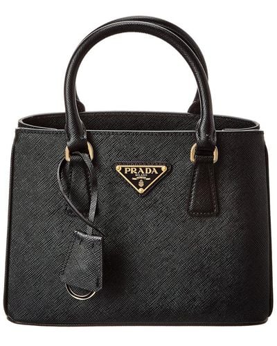 Prada Galleria Saffiano Leather Mini Bag (Authentic Pre-Owned) - Black