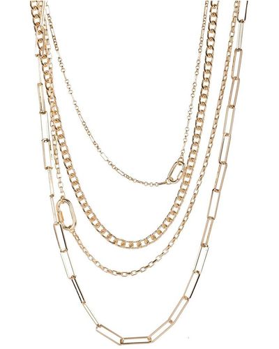 Saachi Layered Necklace - Metallic