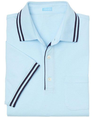 J.McLaughlin Solid Sullivan Polo Shirt - Blue
