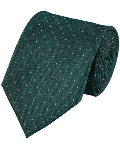 Charles Tyrwhitt Polka Dot Silk Stain Resistant Tie - Green