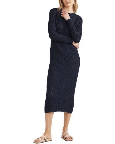 Boden Midi Crochet Dress - Blue