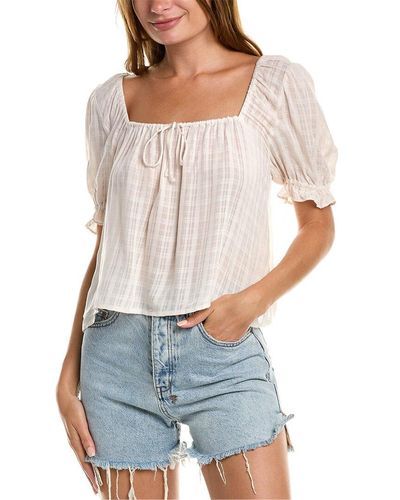 Saltwater Luxe Peasant Blouse - White