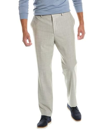 HUGO Allover Pattern Wool-blend Trouser - Gray