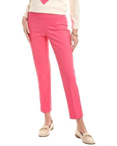 Jones New York Solid Stretch Twill Pull-on Pant - Pink
