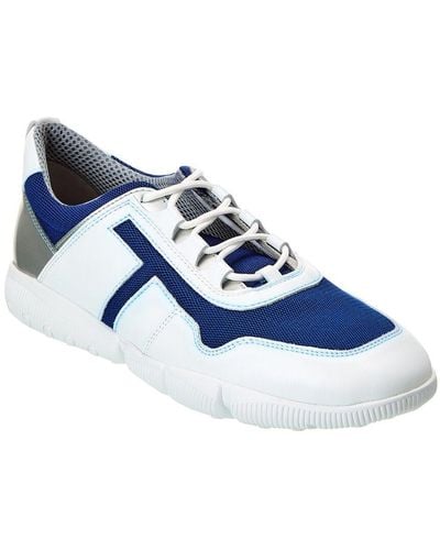 Tod's Mesh & Leather Sneaker - Blue