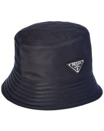 Prada Logo Bucket Hat - Blue