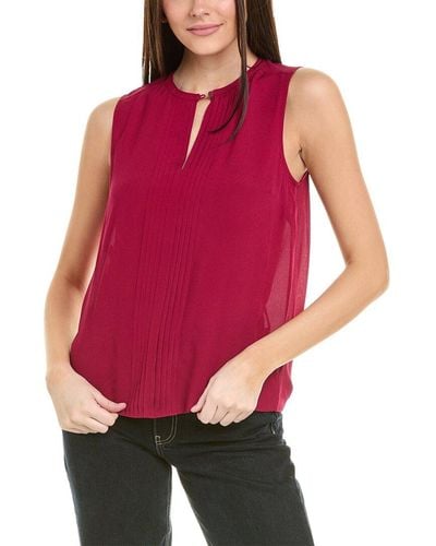 Brooks Brothers Pintuck Blouse - Red