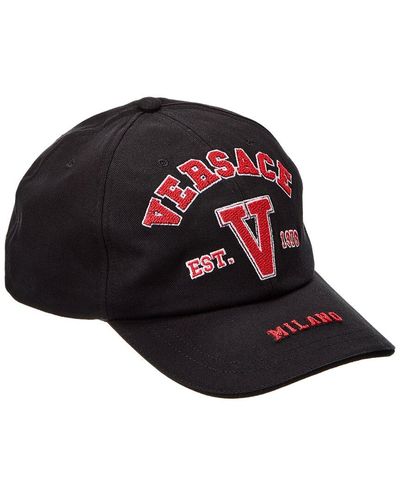 Versace Varsity Logo Baseball Cap - Black