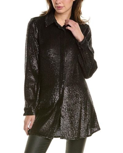 Donna Karan Sequined Tunic - Black