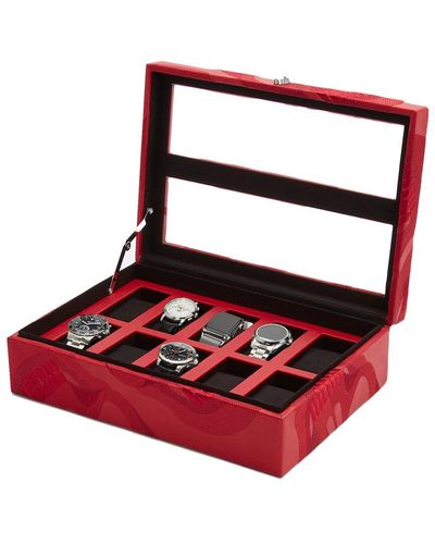 WOLF 1834 Memento Mori 10Pc Watch Box - Red