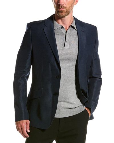 Ted Baker Lancej Slim Fit Linen & Wool-blend Blazer - Blue