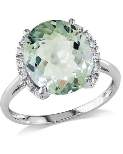 Rina Limor 10k 4.06 Ct. Tw. Diamond & Green Amethyst Ring
