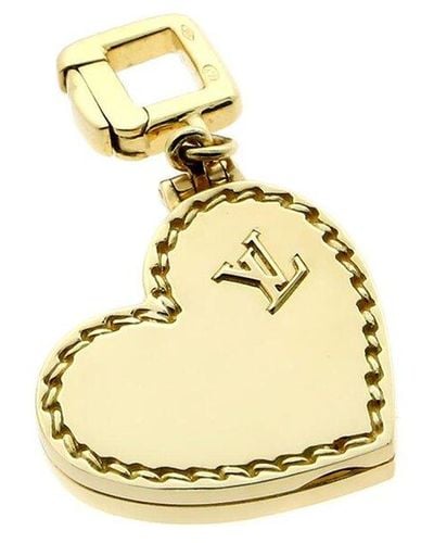 Louis Vuitton 18K Heart Locket Pendant (Authentic Pre-Owned) - Metallic