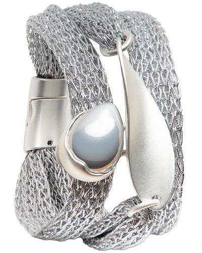 Saachi Mesh Bracelet - White