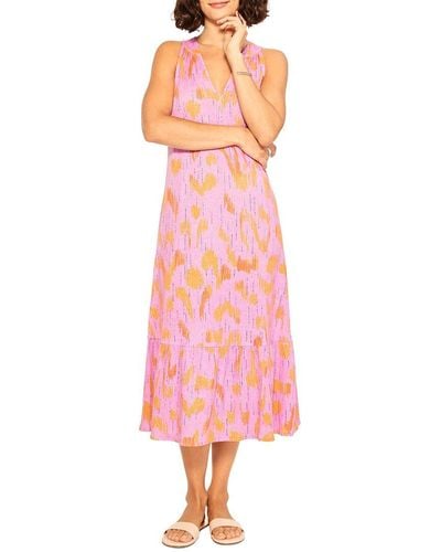 NIC+ZOE Nic+zoe Summer Heat Mini Dress - Pink