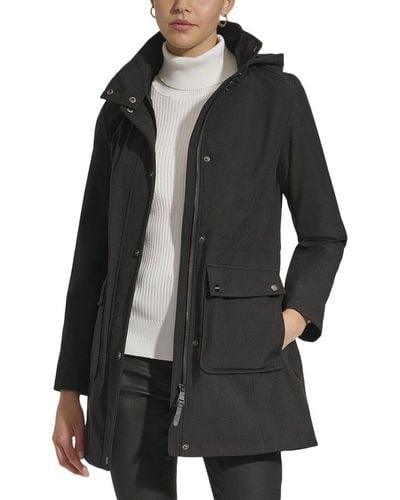 DKNY Hooded Softshell Jacket - Black