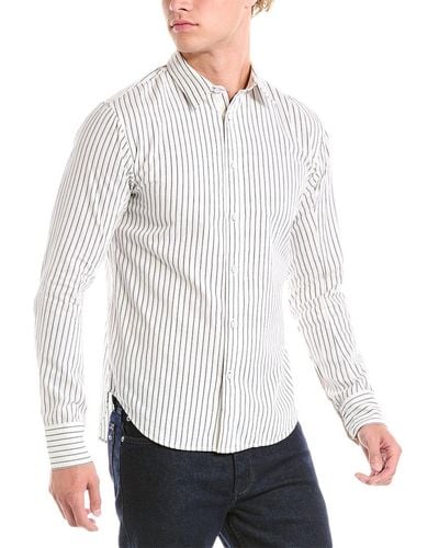 Rag & Bone Fit 2 Stripe Engineered Shirt - White