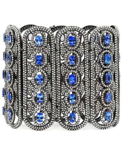 Diana M. Jewels Fine Jewellery 18K 43.49 Ct. Tw. Diamond & Tanzanites Bracelet - Blue