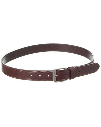 Tommy Bahama Cut Edge Embossed Leather Belt - Brown