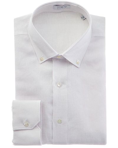 Malo Linen Dress Shirt - White