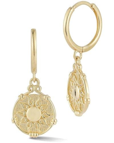 Ember Fine Jewelry 14K Sun Drop Earrings - Metallic