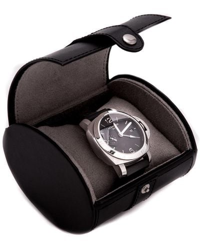 Bey-berk Leather Travel Single-Watch Case - Black