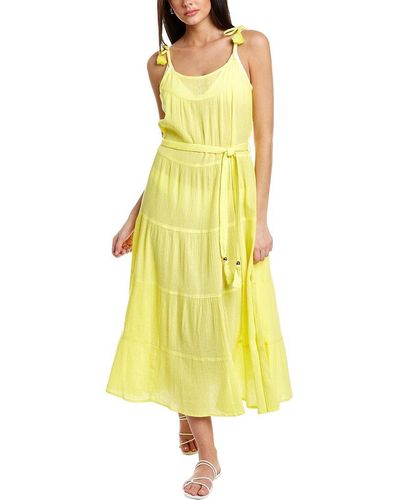 MELISSA ODABASH Women Martina White Yellow Dress