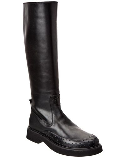 Tod's Leather Knee-high Boot - Black
