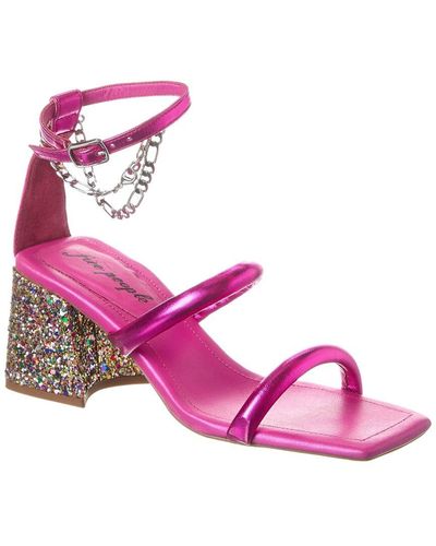 Free People Parker Chain Leather Sandal - Pink