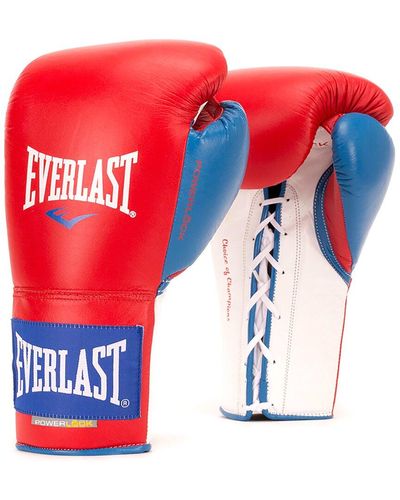 Everlast Powerlock Pro Fight Gloves - Red