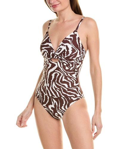 La Blanca Fierce Twist Keyhole Swimdress - Multicolor