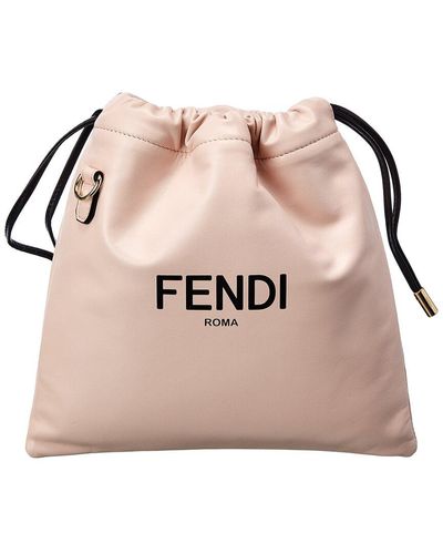 Fendi Small Leather Pouch - Natural