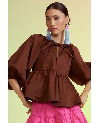 Cynthia Rowley Nomad Polished Top - Brown