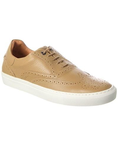 Ted Baker Dentong Brogue Hybrid Leather Trainer - Natural