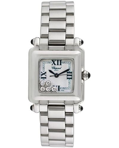 Chopard Happy Sport Diamond Watch, Circa 2000S (Authentic Pre-Owned) - Grey