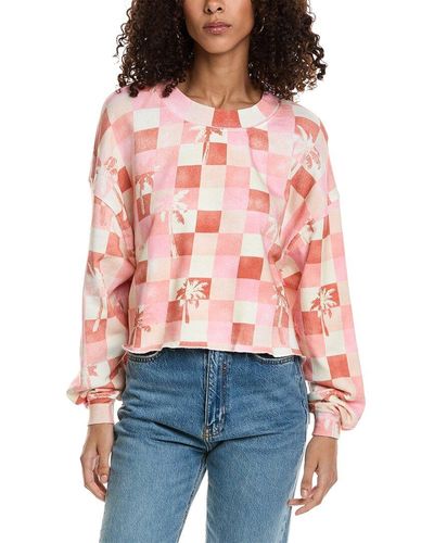 Chaser Brand Chequered Palms Print Pullover