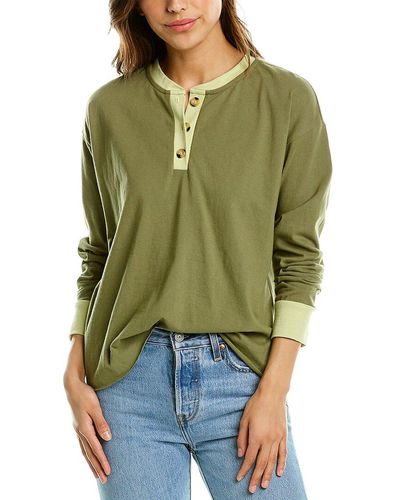 DONNI. Duo Henley Pullover - Green