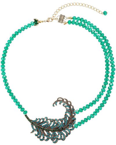 Eye Candy LA Giorgia Father Beaded Necklace - Green