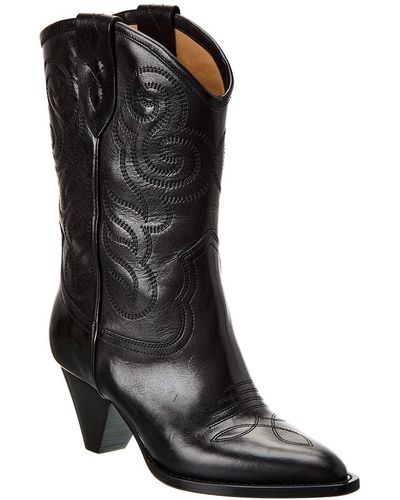 Isabel Marant Luliette Leather Boot - Black