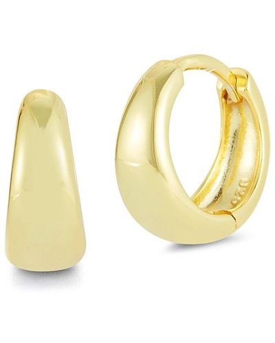 Glaze Jewelry 14k Over Silver Graduated Huggie Earrings - Metallic