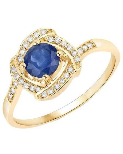 Diana M. Jewels Fine Jewelry 14k 0.73 Ct. Tw. Diamond & Sapphire Ring - Blue