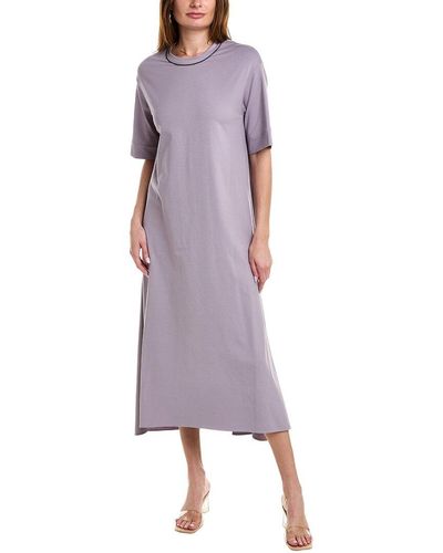 Brunello Cucinelli T-shirt Maxi Dress - Purple
