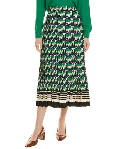 Anne Klein Pleated Skirt - Green