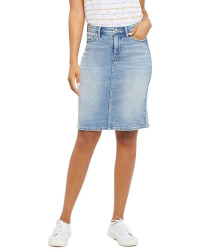 NYDJ Petite Pocket Skirt - Blue