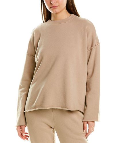 Eileen Fisher Petite Boxy Sweatshirt - Natural