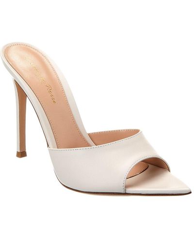 Gianvito Rossi Elle 105 Leather Sandal - White