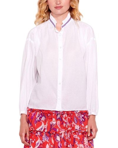 Sundry Mini Collar Button Down Shirt - White