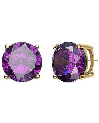 Genevive Jewelry 14k Over Silver Earrings - Purple