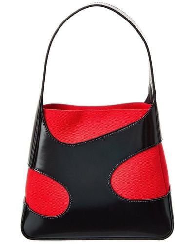 Ferragamo Ferragamo Small Cut-out Leather Top Handle Bag - Red